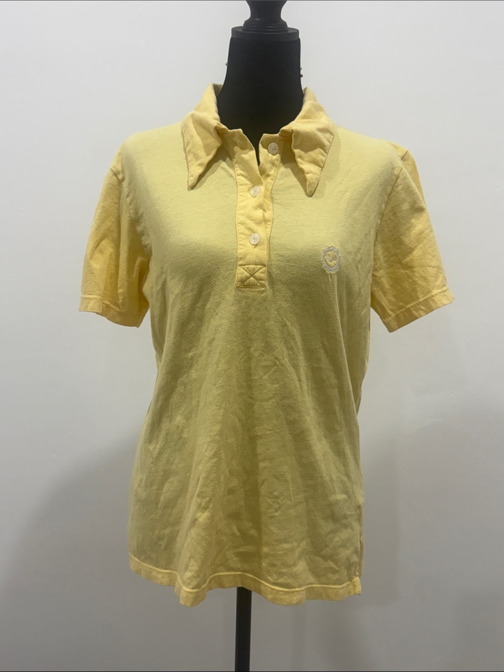 Big Bud Press Short-Sleeve Button-Down Polo in Pale Yellow